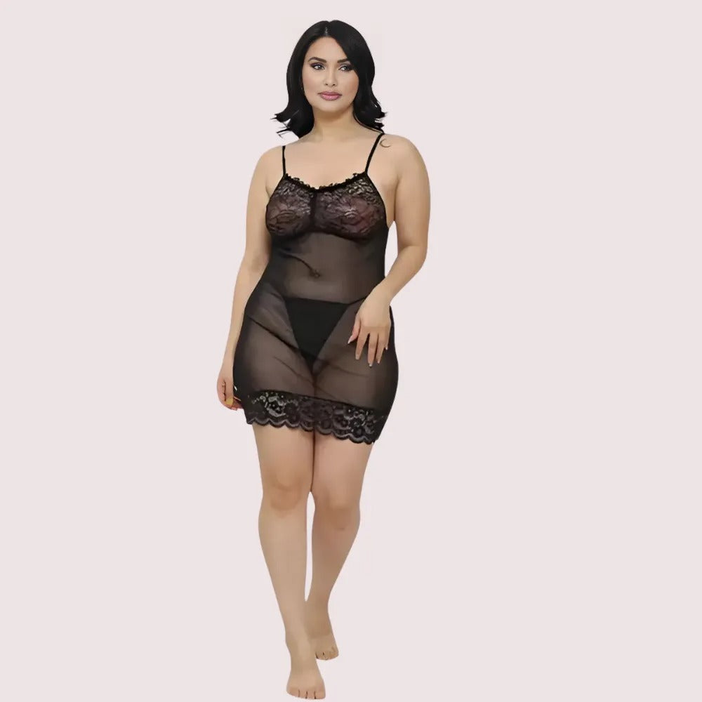 Sheer Babydoll Slip Dress for Women