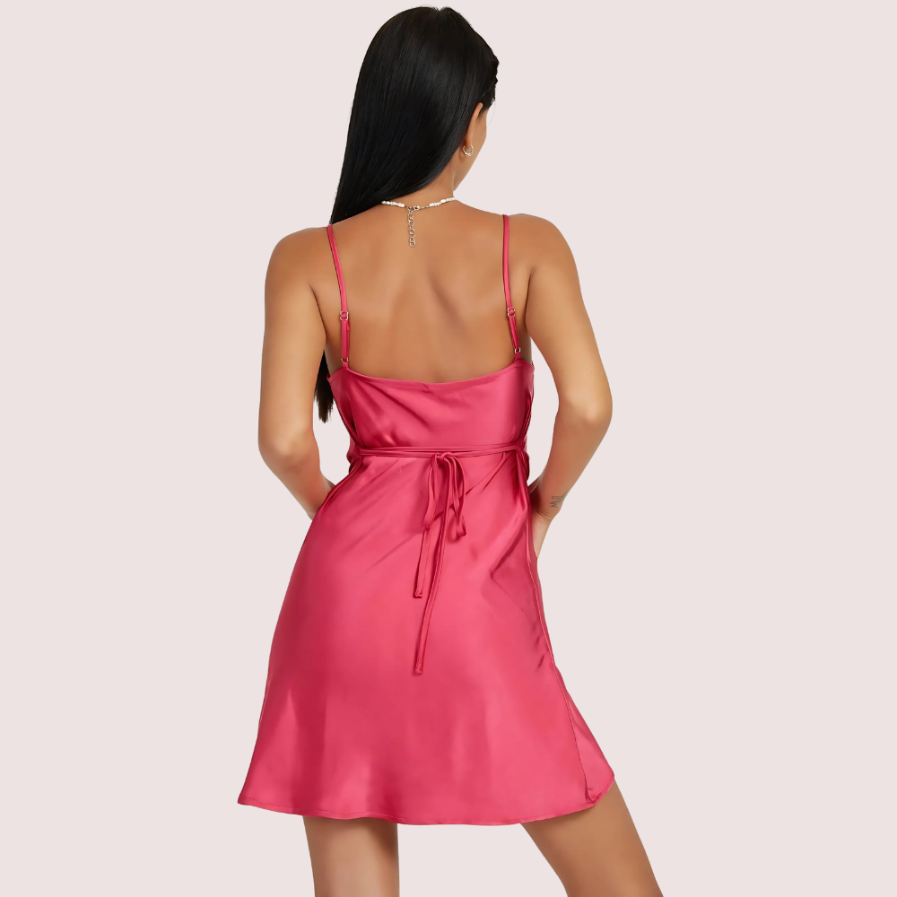 Sensual Satin Elegance Partywear Dress Snazzyway