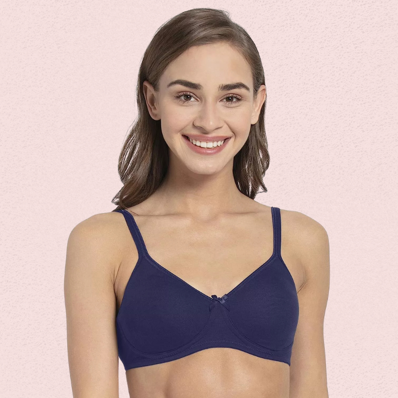 Ultra-Soft Cotton Non-Wired Bra for Women – Set of 2
